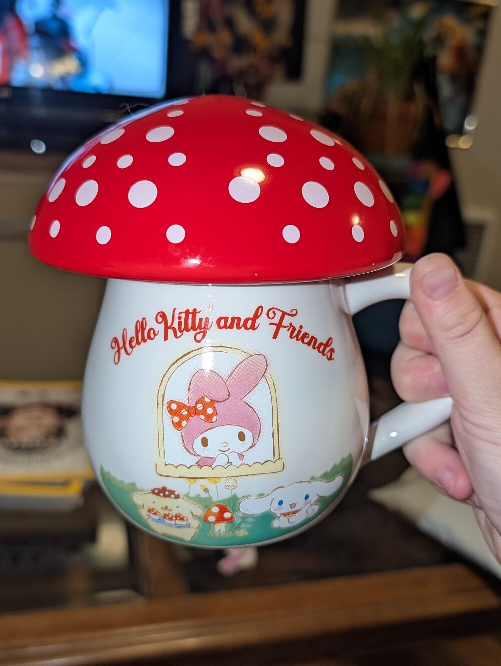 Hello Kitty and Friends Mushroom Lid Ceramic Mug